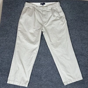 Polo Ralph Lauren Andrew Pant Mens 40x30 (39x28.5) Beige Chino Pleated High Rise - Picture 1 of 10