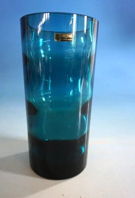 Vintage WMF Jachmann Glas Vase Wellen Optik 80er blau Preloved 16 cm (F025-1128) - Bild 1 von 3