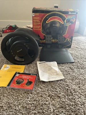 Rueda y pedales Microsoft Sidewinder Force Feedback - Caja original 1998 Foto 1 de 4