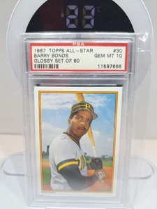 PSA 10 1987 TOPPS ALL STAR BARRY BONDS GEM  MINT .⚾️⚾️⚾️⚾️⚾️⚾️⚾️⚾️⚾️⚾️⚾️⚾ (G167) - Picture 1 of 2