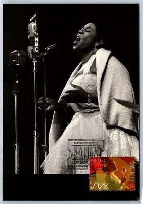 UN Jazz Dinah Washington FDC Maxi Card - Image 1 of 2