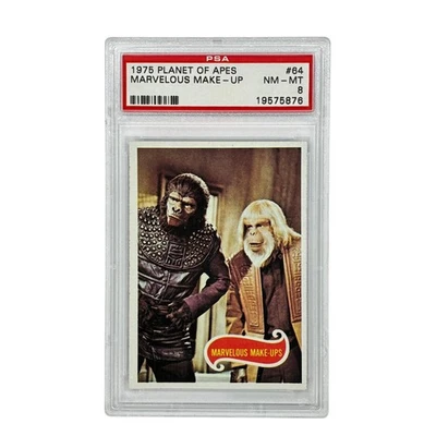 1975 Topps Planet of the Apes Marvelous Make-Ups #64 PSA 8 - Image 1 of 2