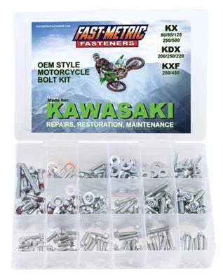 Kawasaki 250pc Bolt Kit KLX KLR 110 KDX175 KDX200 KDX220 KDX225 KDX250 KDX400 - Image 1 of 4