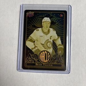 2024-25 UD Extended Series Oracles Yellow Brady Tkachuk #O-7 Senators - Picture 1 of 2
