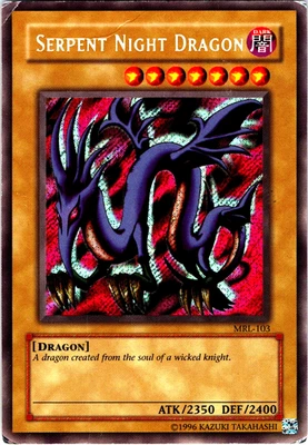 Vintage YuGiOh Serpent Night Dragon MRL103 Holo Rare Classic Dark Monster Card - Image 1 of 2