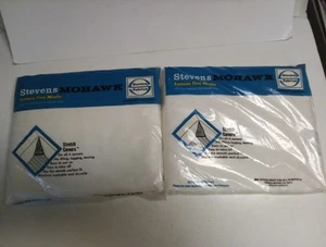 2-WHITE Stevens Mohawk Fine Muslin Fitted sheets,54 x 76 Double Bottom STD Depth - Picture 1 of 12