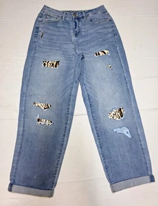 inc international concepts High Rise Ripped Leopard Boyfriend Jeans 10/30 - Bild 1 von 6