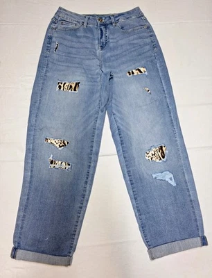 Jeans boyfriend leopardo rasgado tiro alto inc international concepts 10/30 Foto 1 de 4