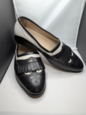 Hermosos mocasines vintage para hombre Spectator con falda escocesa de Stacy Adams talla 9  Foto 1 de 4