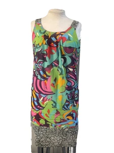 Robbie Bee Signature buntes Etuikleid abstrakt Blumen Damengröße 6 - Bild 1 von 4