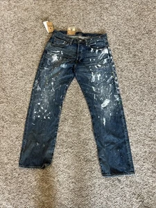 $188 Polo Ralph Lauren Classic Fit Hand-Painted Stretch Jean , Blue, Sz 31X30 - Picture 1 of 22