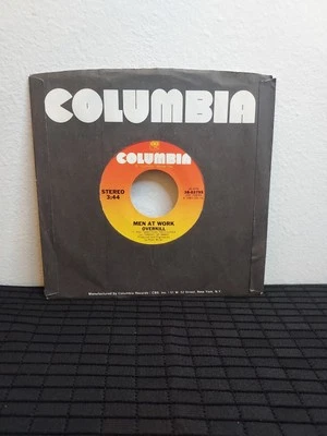 Men At Work~Overkill~Till The Money Runs Out 7-inch Single~45 RPM~1983 Columbia - Image 1 of 4