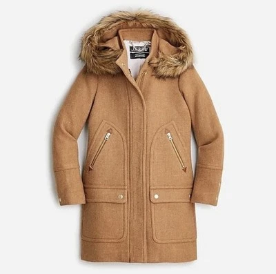 J Crew chateau parka in Italian stadium-cloth in Heather acorn Plus Size 22 - Image 1 of 4