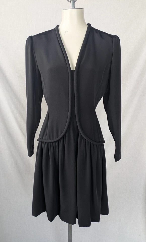 Vestido de cóctel Pauline Trigere vintage años 80 talla M excelente estado Foto 1 de 4