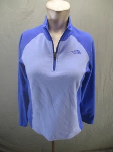 The North Face Size XL(18) Girls Blue 1/2 Zip Stand Collar Athletic Pullover 598 - Picture 1 of 8