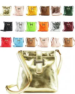 Ladies Genuine Leather Buckle Style Crossbody Bag VPH00 Women Shoulder Handbag - Picture 1 of 28
