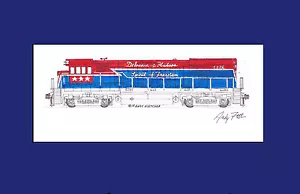 Stampa opaca Delaware & Hudson U23B #1776 11"x17" firmata Andy Fletcher - Foto 1 di 1