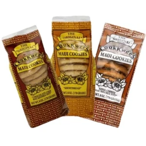 Cook Kwee's The Original Maui Hawaiian Cookies, 3-Pack Variety Set - 6 oz. Each - Picture 1 of 1