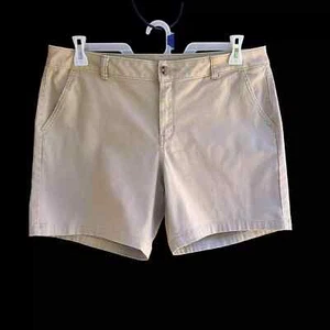 a.n.a. Pantalones cortos informales de sarga china beige talla 16 para mujer - Imagen 1 de 12