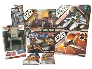 Star Wars 2006 V-WING Aayla JEDI STARFIGHTER ARC-170 SQUAD AT-ST Riesiges Set neu im Karton