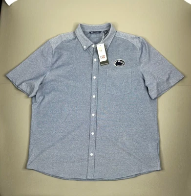 Penn State Button Down Shirt Men’s XL Cutter and Buck DryTec Blue New - Image 1 of 4