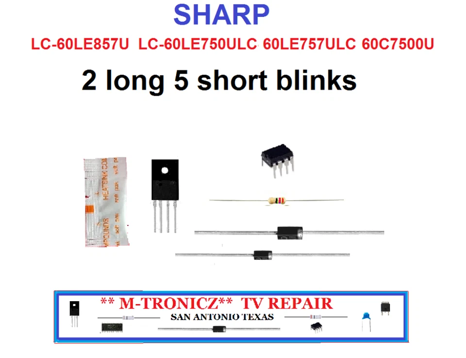 REPAIR KIT FOR SHARP POWER SUPPLY  RUNTKB238WJQZ     KB116WJQZ - Image 1 of 1