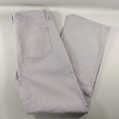 Pantalones de mezclilla beige mosca con botones de pierna recta talla 7/28 Indigo Rising para mujer Foto 1 de 4