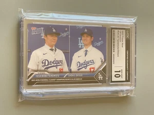 2023 Topps Now LA DODGERS Yoshinobu YAMAMOTO Shohei OHTANI Graded CGC 10 Ltd Ed - Picture 1 of 4