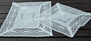 Deckchen Nostalgie weiß Häkelspitze Stickerei 35x35cm 35x50cm Kleinteile 6937 - Bild 1 von 8