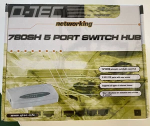 Schalter Di Netzwerk Nabe 5 Tor RJ45 Lan Ethernet 10/100 Mbps Mini Compact - Bild 1 von 2