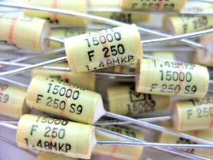12X - .015uF @ 250V 1% (MALLORY 148) TAPA DE PELÍCULA DE POLIPROPILENO - PASTILLA TONO/CUELLO - Imagen 1 de 3