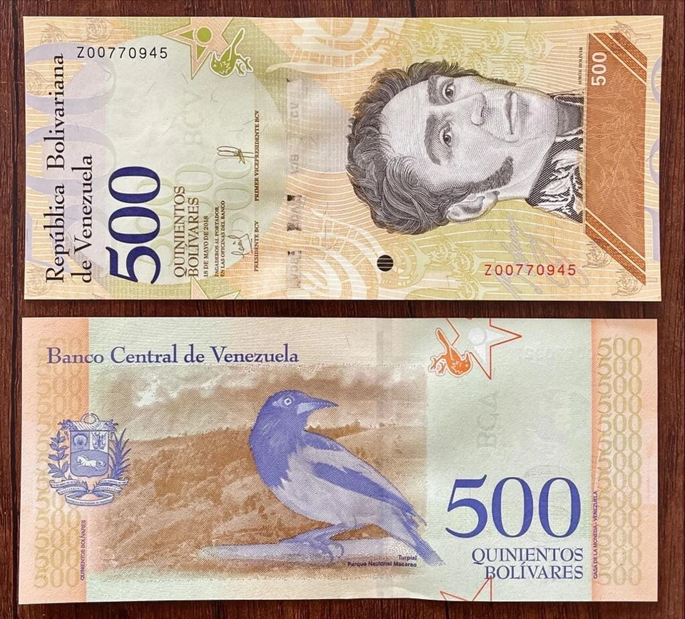 Venezuela 500 Bolivares  2018 P 108 Prefix Z Replacement UNC - Image 1 of 1