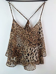 Vera & Lucy Ladies Size Medium Brown Mix Sleeveless Casual Top Blouse New - Picture 1 of 7