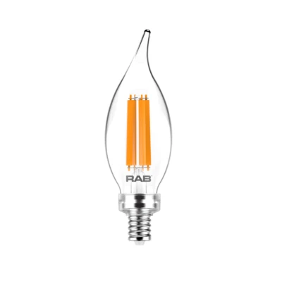 RAB BA11-5-E12-927-F-C 5W 2700K Candelabra BA11 Vintage LED Bulb - Replaces 60W - Image 1 of 2