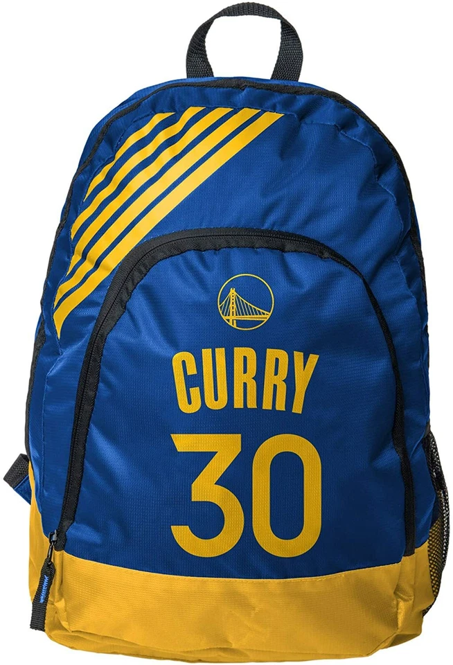 NBA Golden State Warriors Stephen Curry #30 Border Stripe Backpack - Image 1 of 3