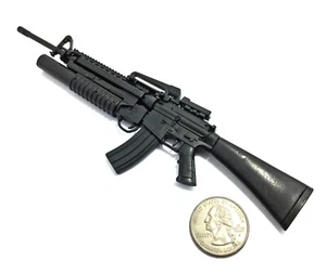 Figura modelo de rifle de asalto M16A4 escala 1/6 del ejército de los Estados Unidos con lanzagranadas lanza pistola - Imagen 1 de 10