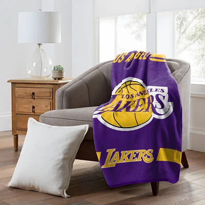 Northwest NBA Los Angeles Lakers Legion Raschel Throw, 50" x 60" - Image 1 of 3