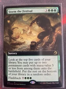 MTG Storm the Festival Innistrad: Midnight Hunt 364 Foil Rare - Picture 1 of 3