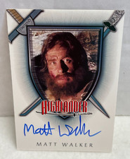 The Complete Highlander Matt Walker/Ian MacLeod Autograph Card #A17 Rittenhouse