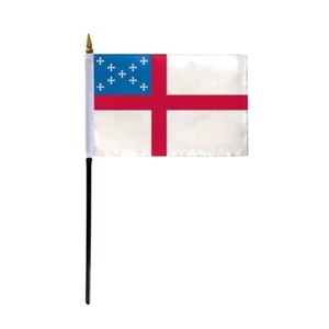 4"x6" Episcopal Church USA Religious Stick Flags, 10 Pack, Hand Held Small - Picture 1 of 1