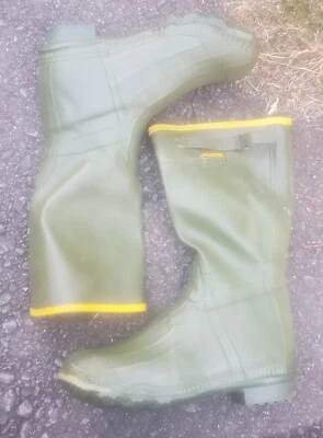 Botas impermeables de caza de goma verde altas Wolverine para hombre talla 13 Foto 1 de 4