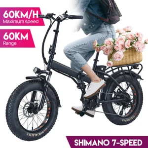 Foldable Electric Bike 1000W/1500W Mountain Bike Protable Commuter E Bike 50km/h - Picture 1 of 20
