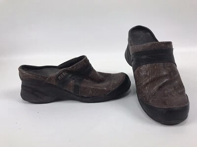 Mozo Zoe Marrón Paisley Cuero Enfermería Mulas Zuecos Mujer Zapatos 3730 Talla 8 Foto 1 de 4
