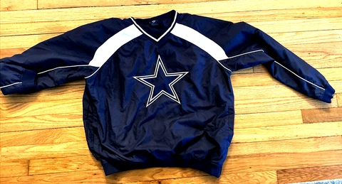 Cowboys Authentic Apparel Mens Dallas Cowboys Pullover Large Blue White Cover