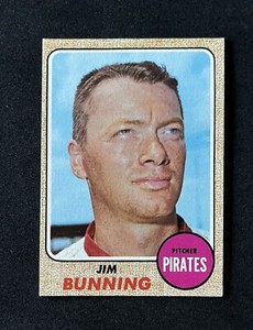 1968 Topps Jim Bunning #215 Baseball Card Pittsburgh Pirates Please Read