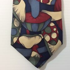 STRUCTURE Mens Necktie Tie Silk Italian Red White Blue USA 3.75 in Width