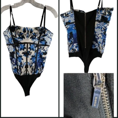 BEBE цельный купальный костюм корсет боди размер маленький новый с Ярлыками89.00 - Изображение 1 из 4