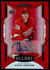 2020-21 UPPER DECK ALLURE AUTO ROOKIE RED Gustav Lindstrom Auto Detroit Red