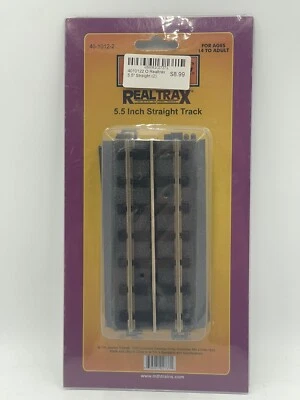 Rail King RealTrax 5.5 Inch Straight Track by MTH Electric Trains - Image 1 of 2