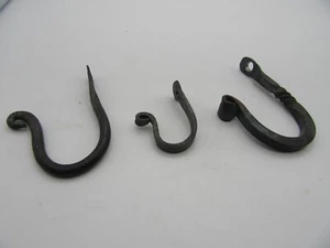Three Hand Made Black Smith hooks #1 - Picture 1 of 10